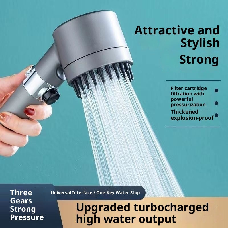 Supercharged Shower Head Shower Set Household Handheld Shower Head Bathroom Bracket