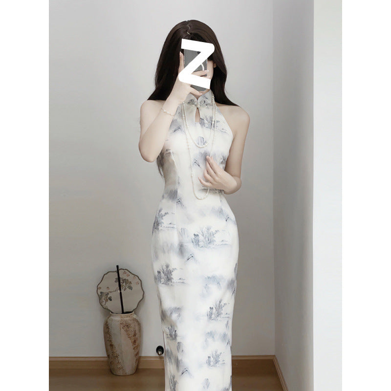 Stunning New Chinese Style Halter Neck Dress