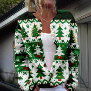 Trade 3D Digital-print Cardigan Sweater