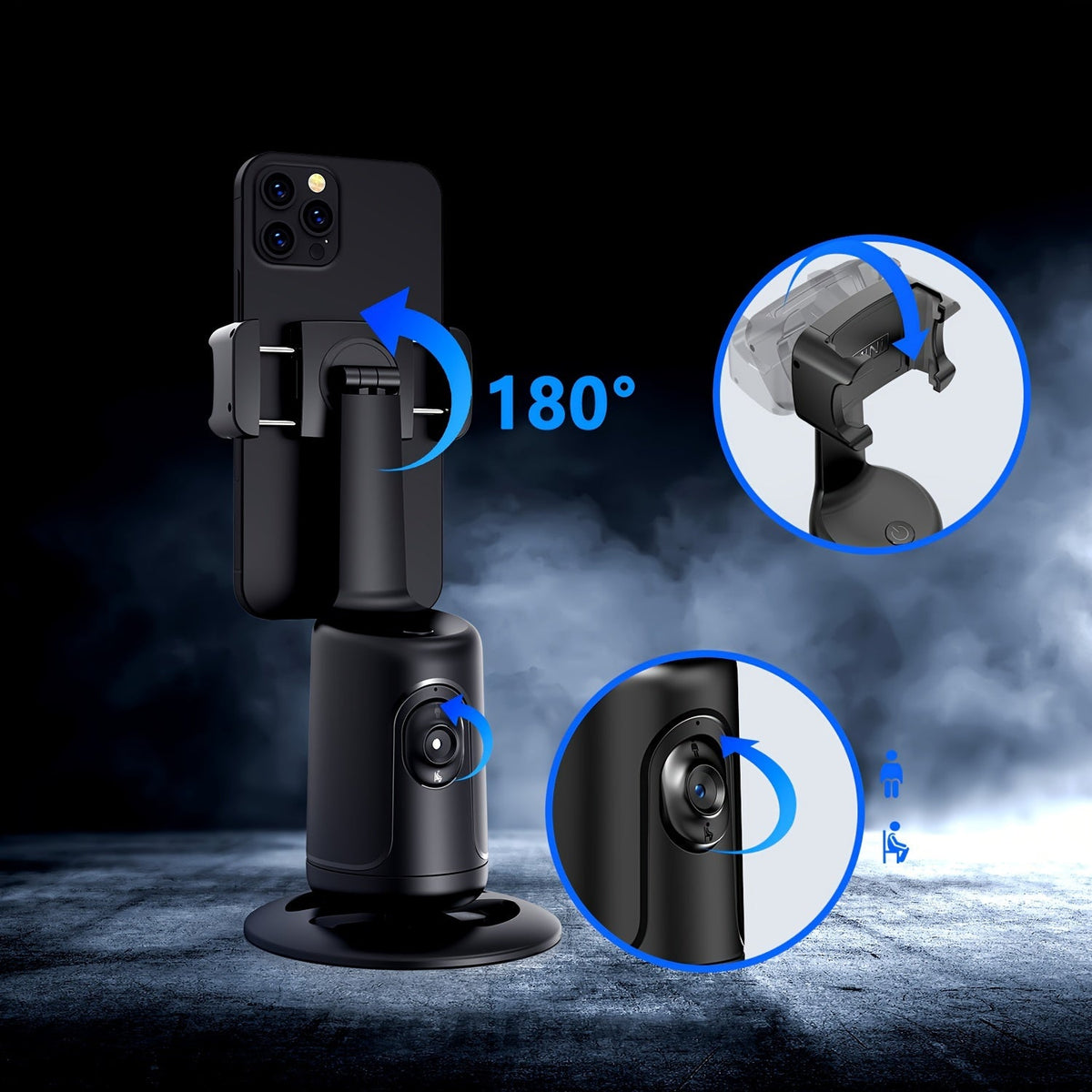 360 Degree Auto Tracking Phone Tripod - Smart Face Tracking