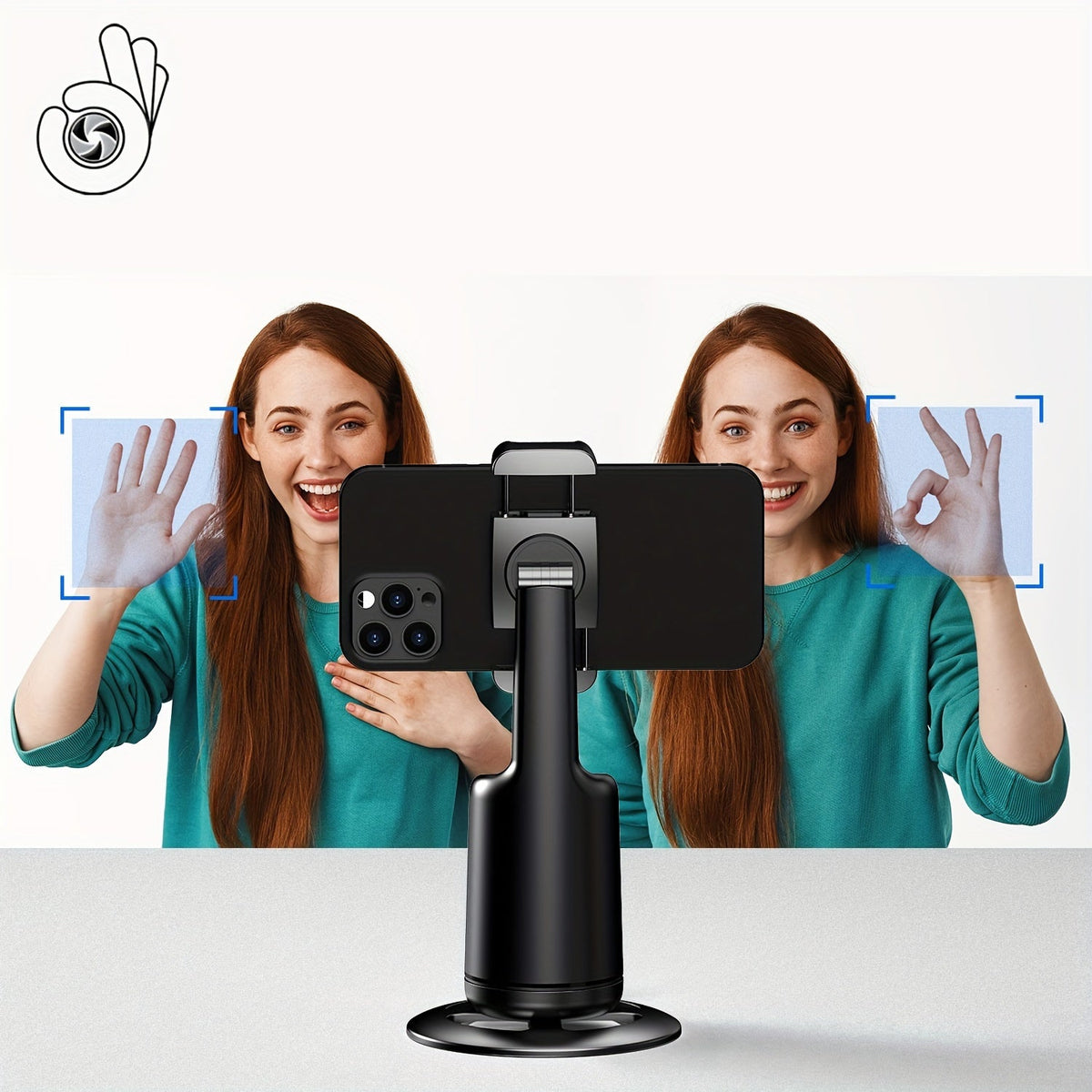 360 Degree Auto Tracking Phone Tripod - Smart Face Tracking
