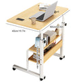 Bedside Height-Adjustable Lift Table with Wheels – Adjustable Desk Side Table