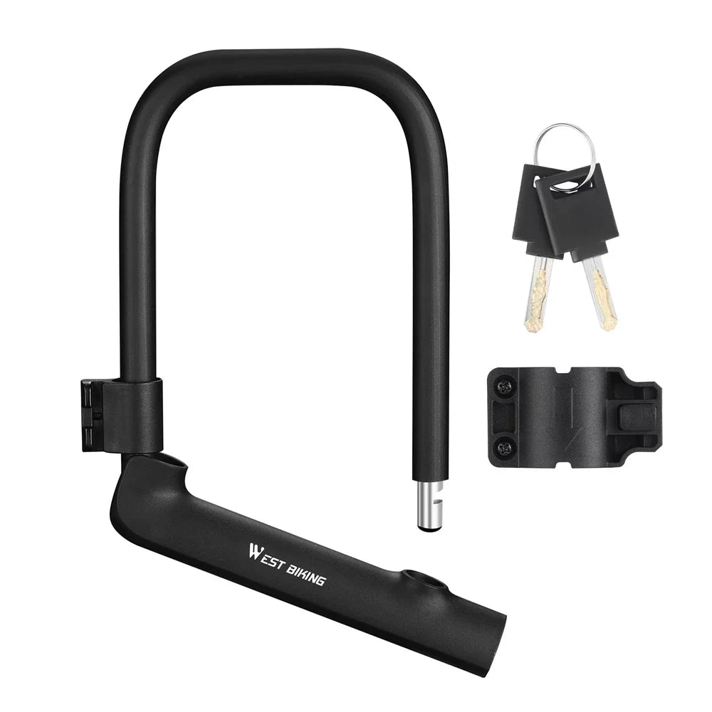 Bicycle U Lock Anti-Theft Padlock for Bike Scooter Motorcycle Cycling Accessory