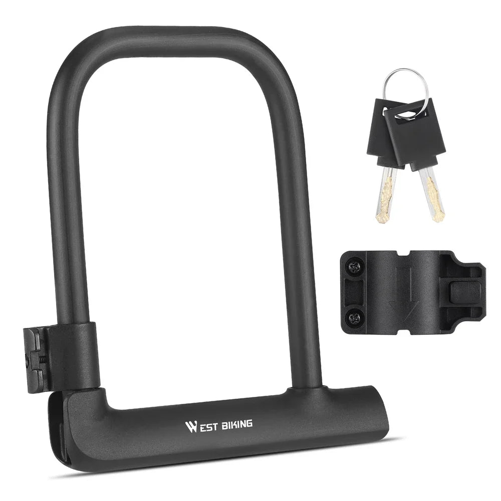 Bicycle U Lock Anti-Theft Padlock for Bike Scooter Motorcycle Cycling Accessory