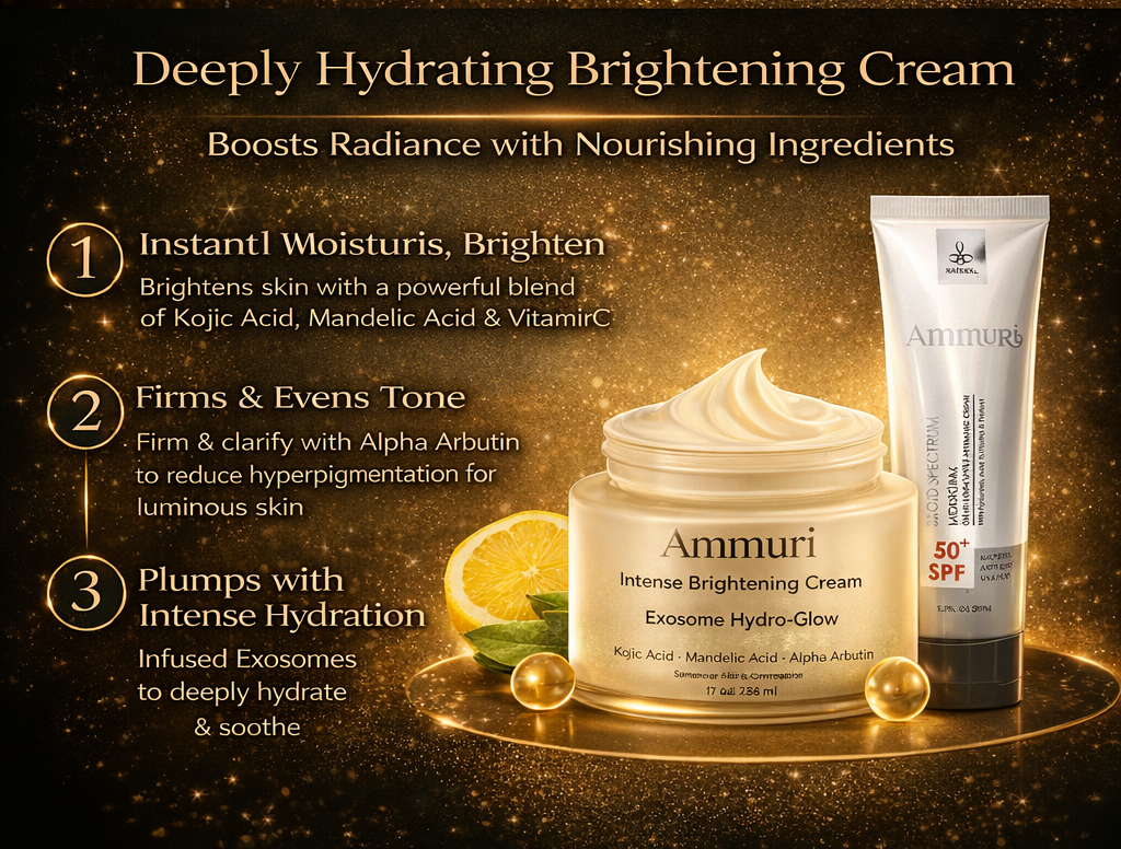 Brightening Set | Kojic Acid Serum, Exosome Cream & SPF 50 Day Cream | Ammuri