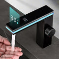 Digital Display LED Bathroom Basin Tap Faucet Smart Temperature Mixer Hot Cold