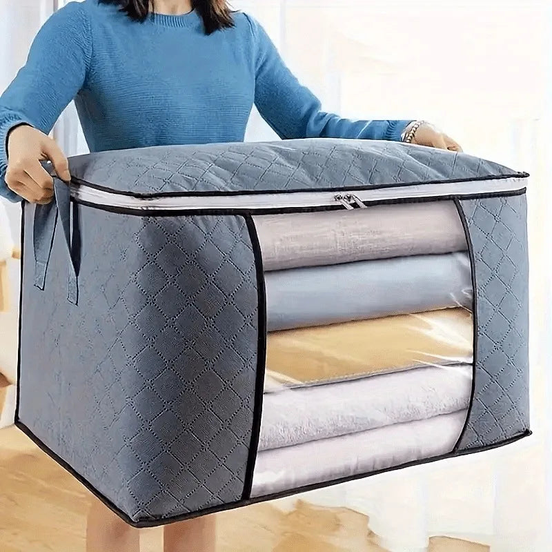 Extra Large Storage Bag with Handles - Durable Clothes & Quilt Organiser with Clear Window