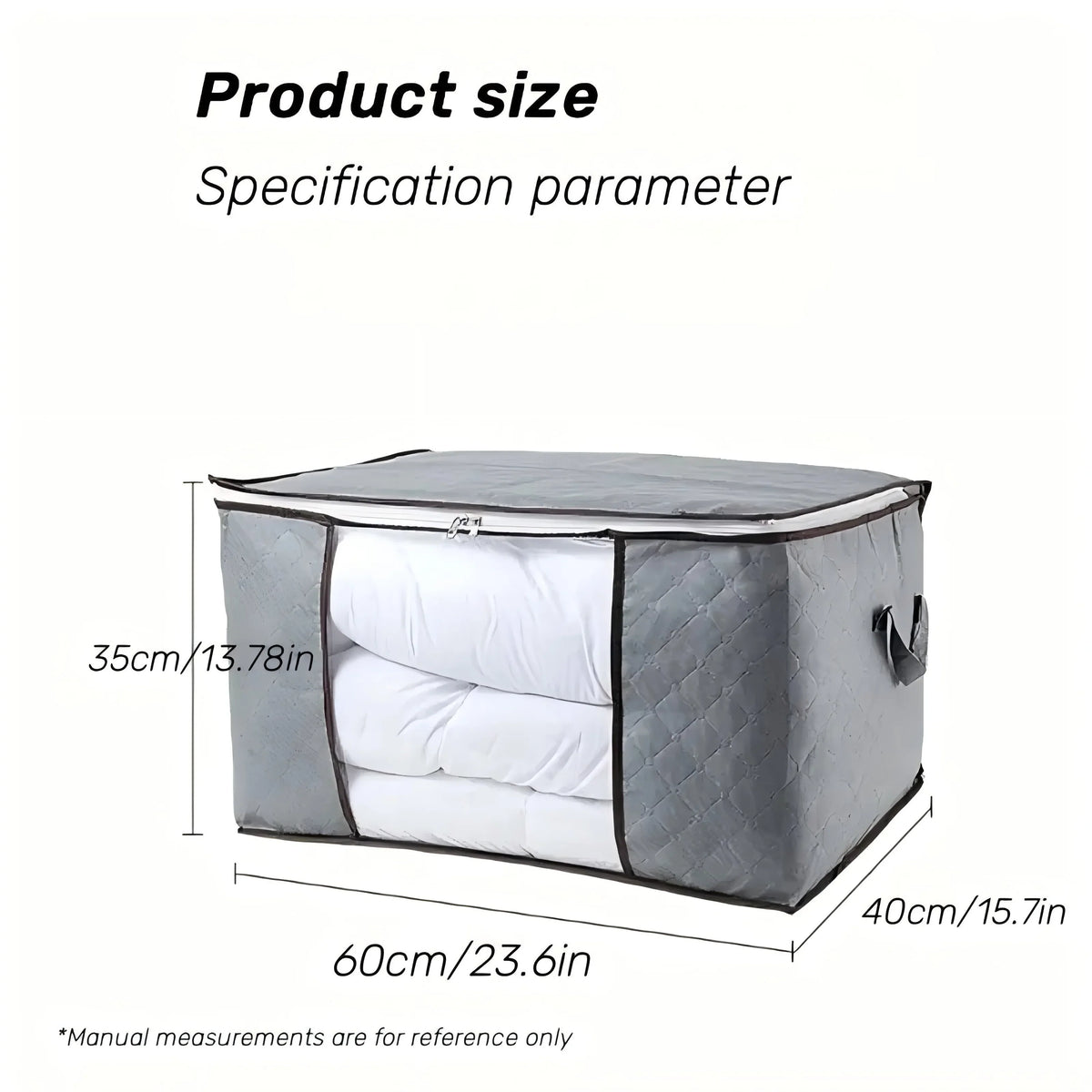 Extra Large Storage Bag with Handles - Durable Clothes & Quilt Organiser with Clear Window