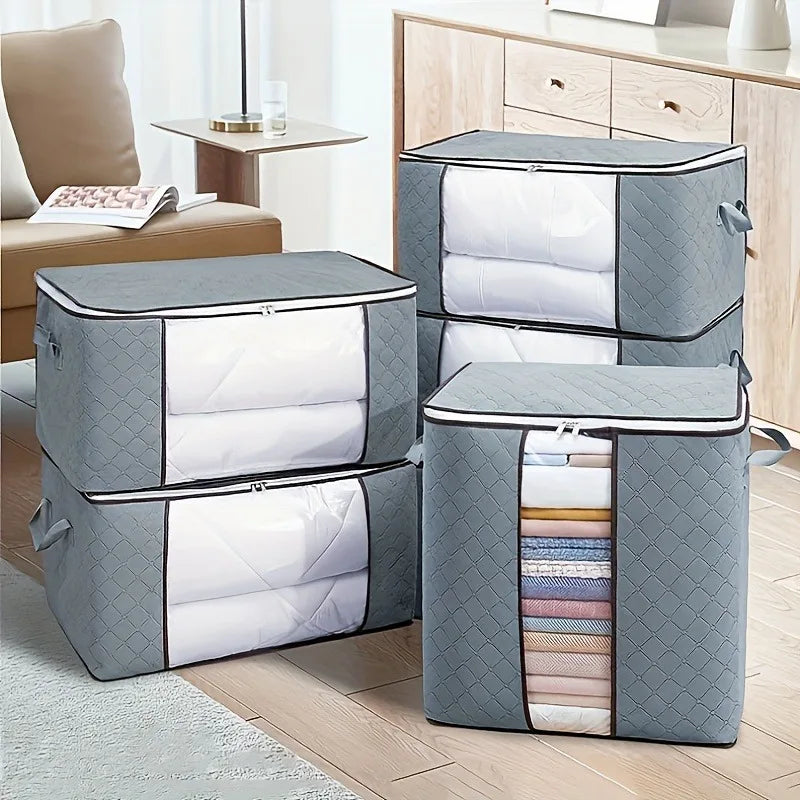 Extra Large Storage Bag with Handles - Durable Clothes & Quilt Organiser with Clear Window