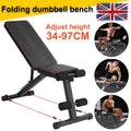 Foldable Adjustable Workout Bench Dumbbell Weight Seat Home Fitness Equipment