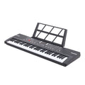 61 Keys Electronic Keyboard Piano Full Size Digital Music Set Microphone Stand Black