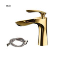 Gold/Chrome Maple Leaf Basin Faucet Tap Hot Cold Mixer Single Countertop Bathroom