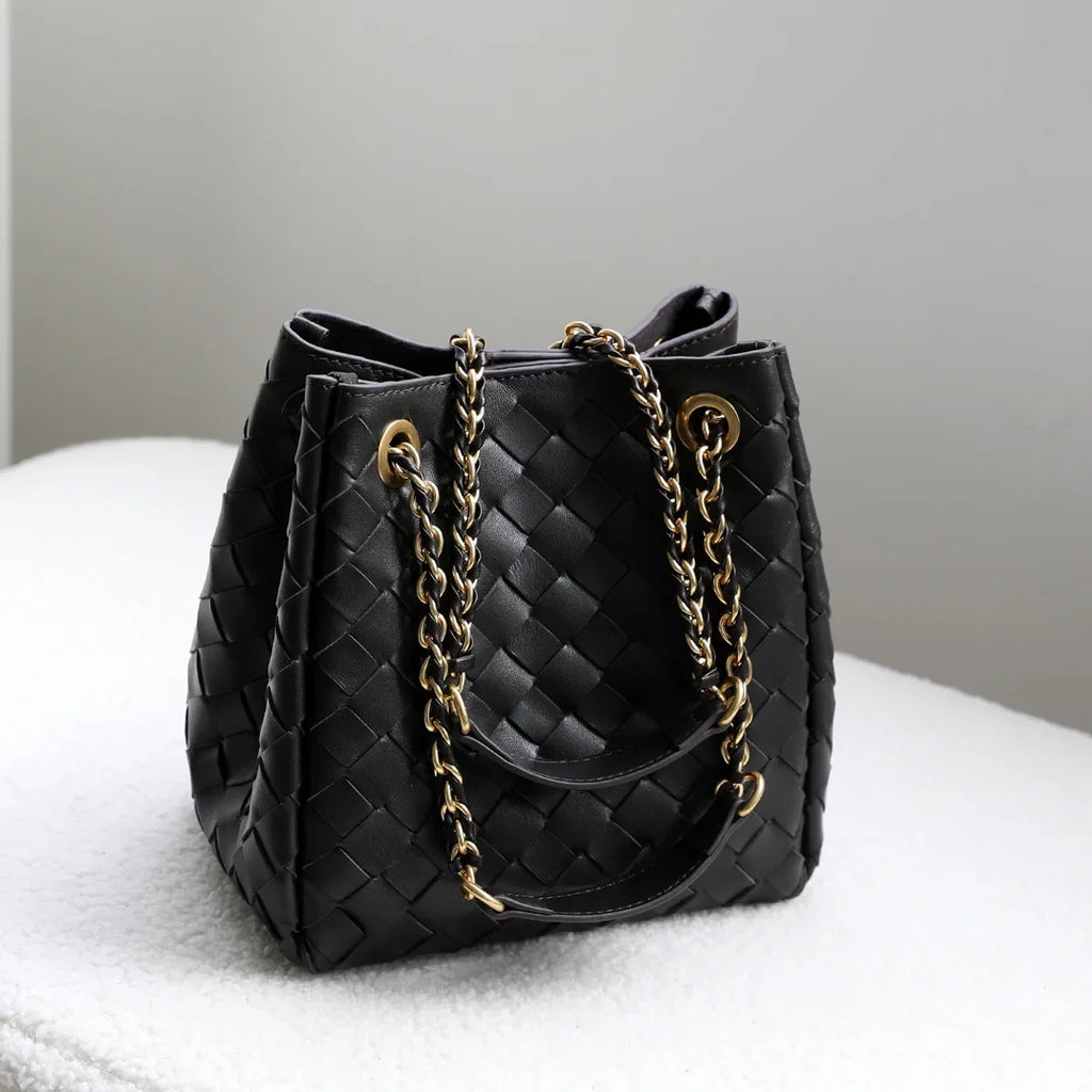 Women Bucket Hobo Bags Lady Underarm Shoulder Bag Crossbody Purse Genuine Leather Top-Handle Tote Handbag