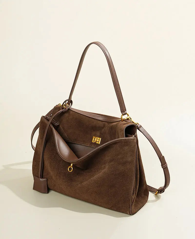Women Bags Manufacturer Bags Luxury Genuine Leather Suede Tote Bag Custom Popular Women Shoulder Bag Handbag Trendy Hand Bag