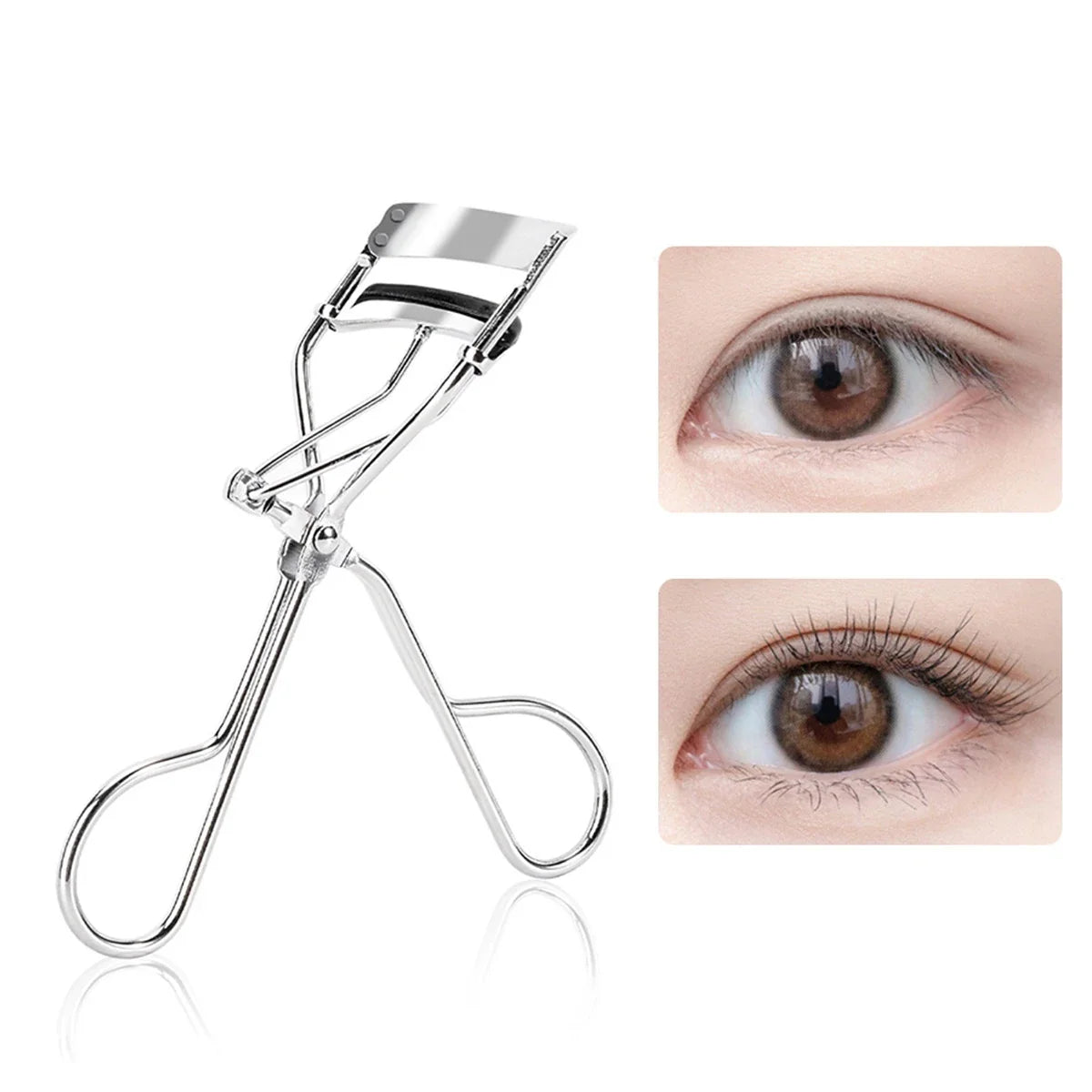 IMAGIC 1Pcs Silver Protable Long Lasting Professional Natural Curling Not Hurt Eyelashes Folding False Beauty Tools Cosmetic