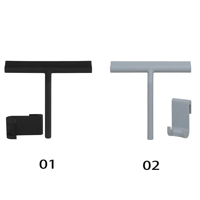 Shower Squeegee Window Glass Wiper Silicone Scraper Cleaner Brush Long Handle Bathroom Mirror Wiper Scraper Cleaning Accessories