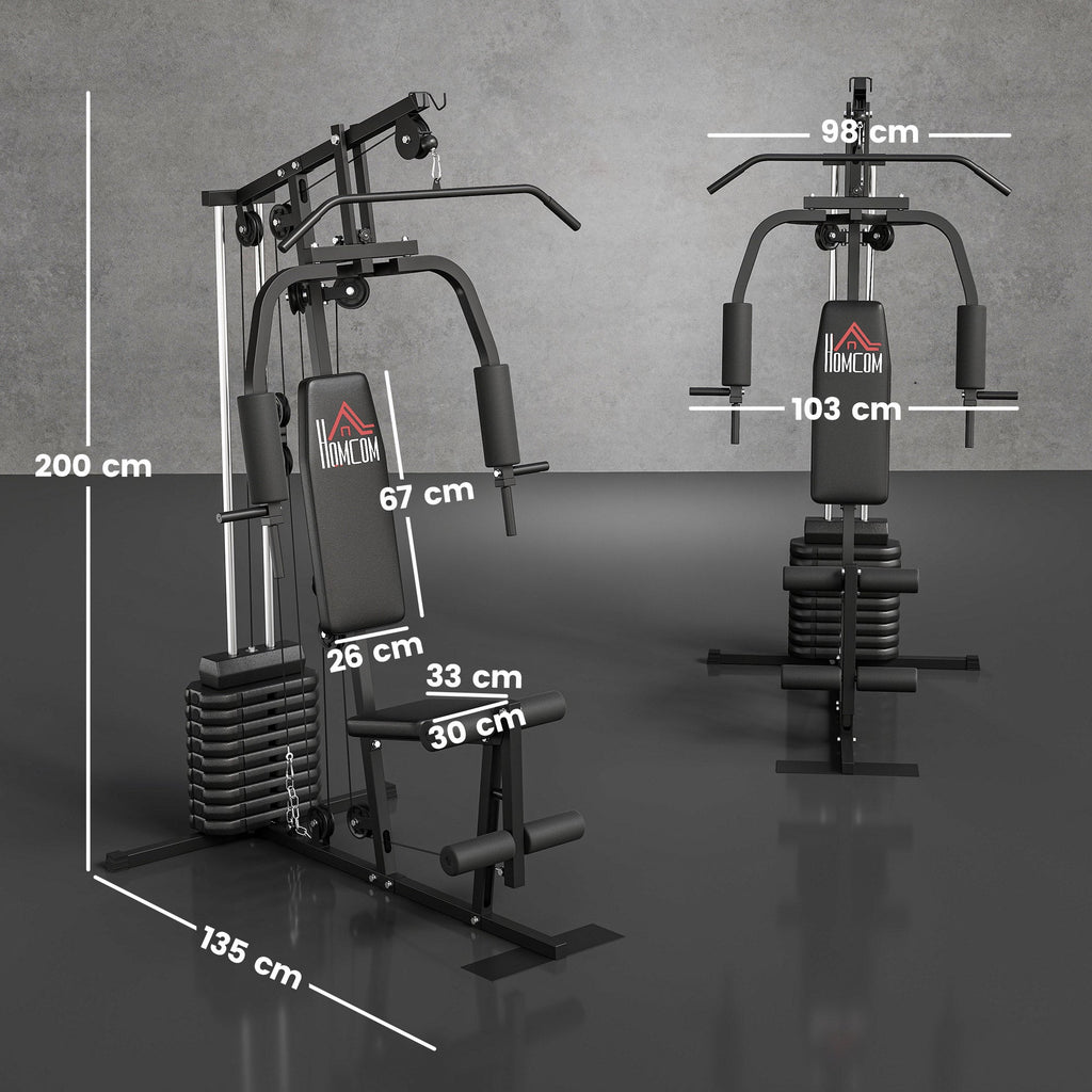 Multifunctional Home Gym Machine 45kg Weight Stack Strength Trainer Station