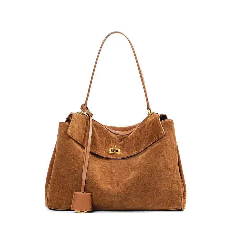 Women Bags Manufacturer Bags Luxury Genuine Leather Suede Tote Bag Custom Popular Women Shoulder Bag Handbag Trendy Hand Bag