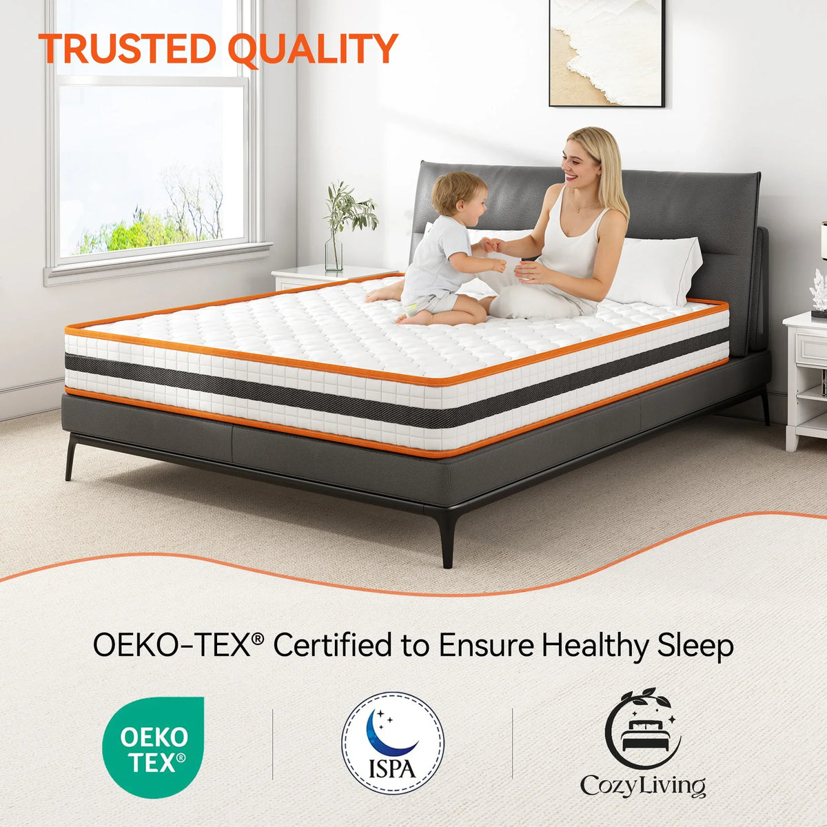 Hybrid Memory Foam and Pocket Spring Mattress, Breathable, 20cm, All Sizes