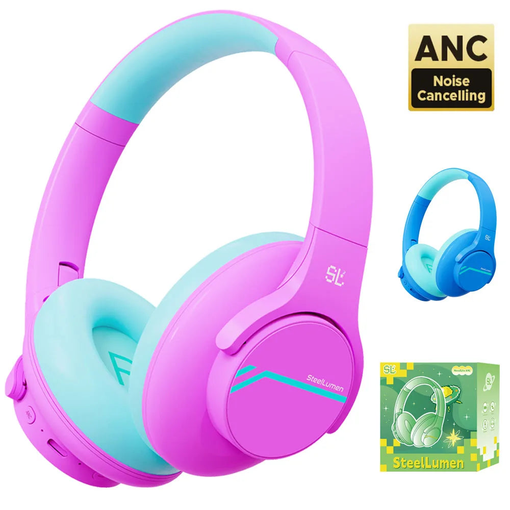 ANC Kids Wireless Bluetooth Headphones Active Noise Cancelling Earphones