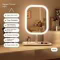 Modern LED Desktop Vanity Mirror – 3 Colour Light Touch Control Makeup Mirror