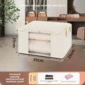 Large Thickened Beige/Grey Clothes & Quilt Storage Bag Foldable Box Organiser