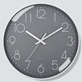 Modern Silent Wall Clock 8 Inch — Quartz Round Clock with 3D Numbers, Non-Ticking for Home Decoration