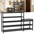 Multi-Tier Shoe Rack Metal Shoes Cabinet Stool Boot Organiser Bench Seat Storage