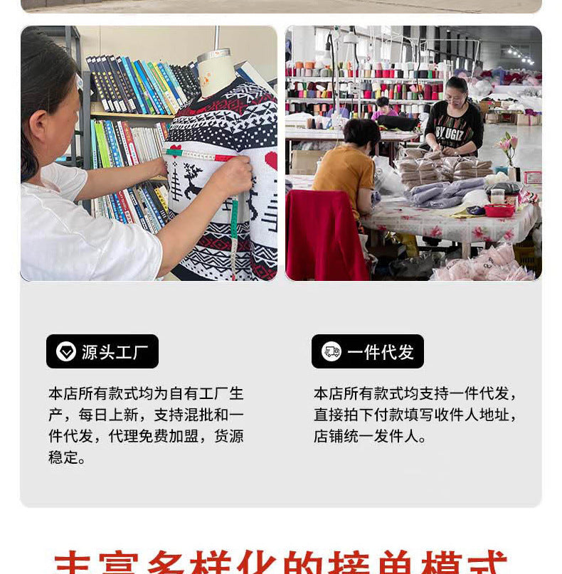2025 New Cross-Border Hot-Selling Parent-Child Family Wear Christmas Sweater Knitwear Holiday Family Party Christmas Sweater