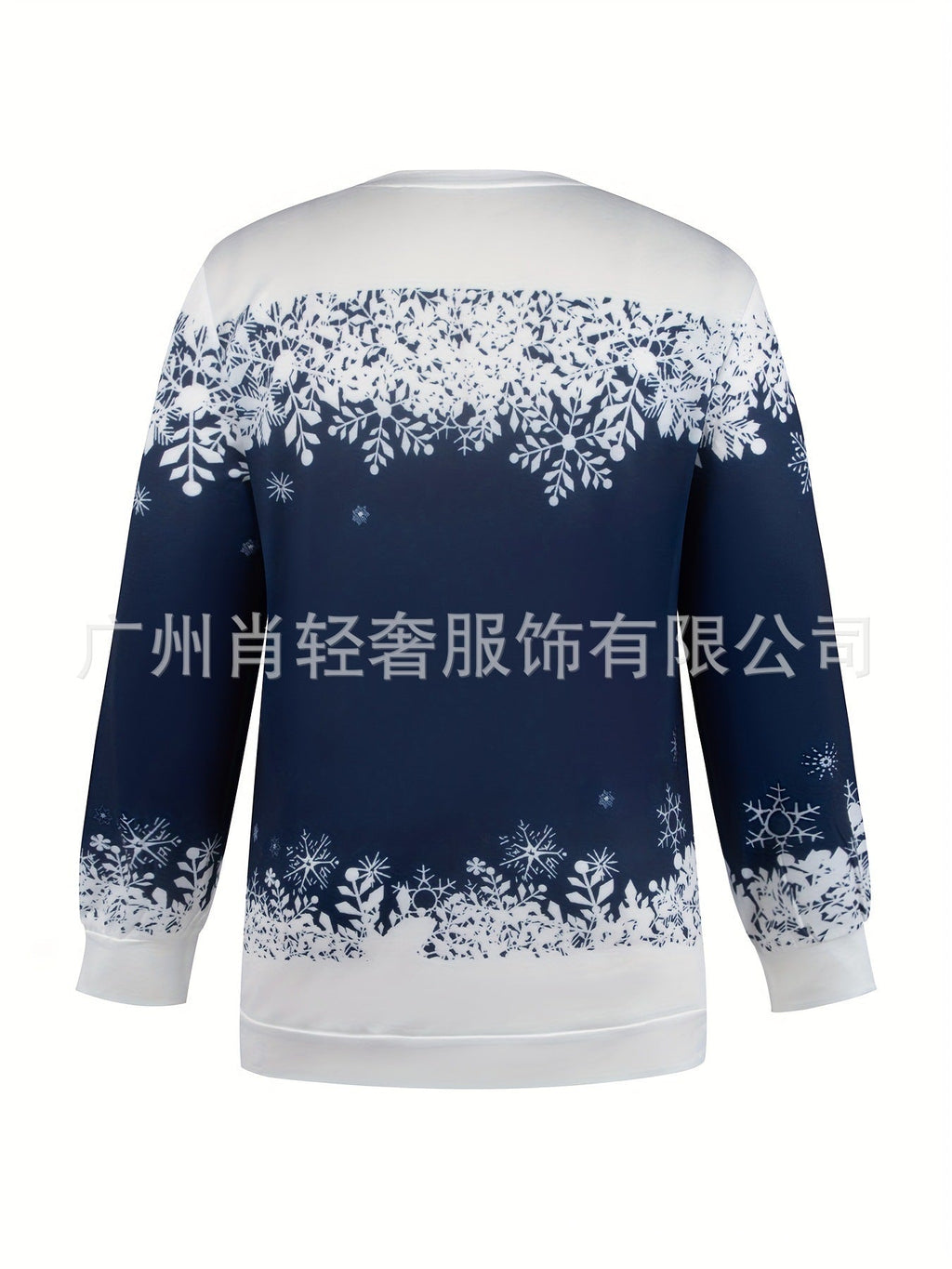 Cross-border women's Christmas printed long-sleeved round-neck sweater, make Christmas explosives in advance.