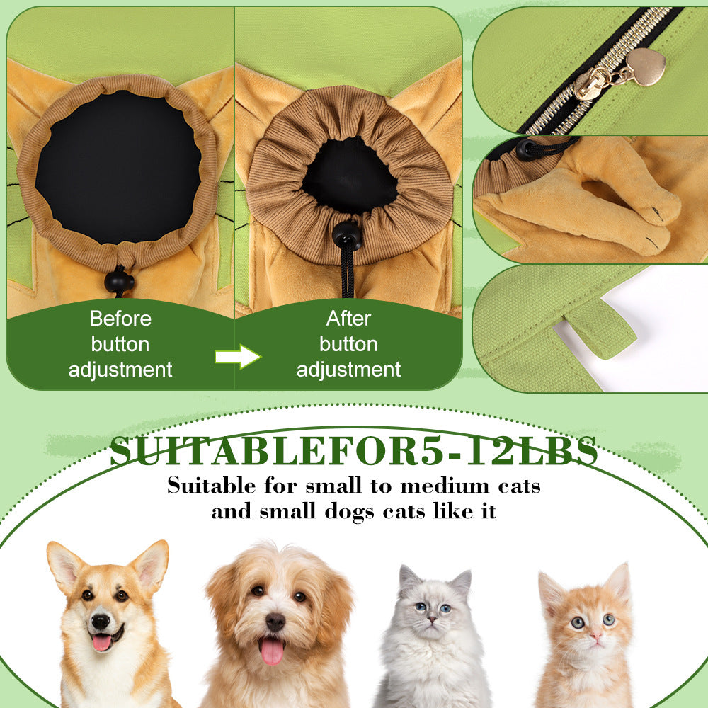 Pet Canvas Bag with Exposed Head, Cat Portable Shoulder Bag, Suitable for Ragdoll Cats and Small Dogs, Portable and Breathable Wholesale