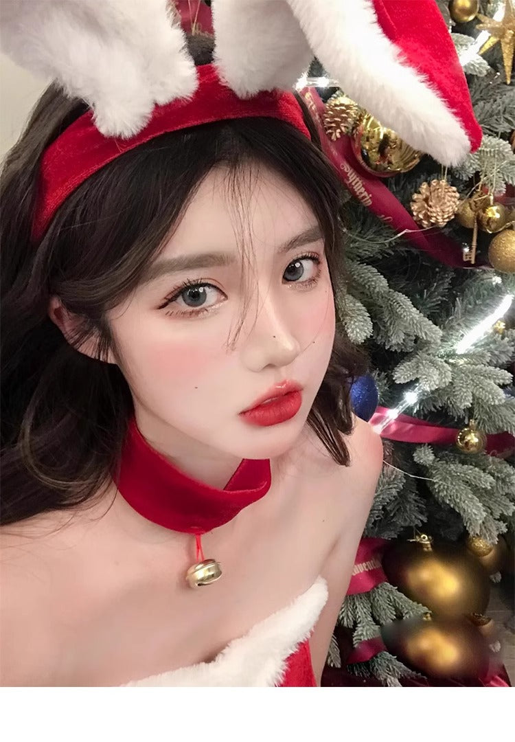 Christmas Theme Bunny Cos Uniform Night Performance Costume Sexy Pure Halloween Bunny cosplay