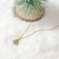 Justop European and American Cross-Border Christmas Tree Necklace Snowman Candy Pendant Christmas Eve Christmas Elk Necklace Jewelry
