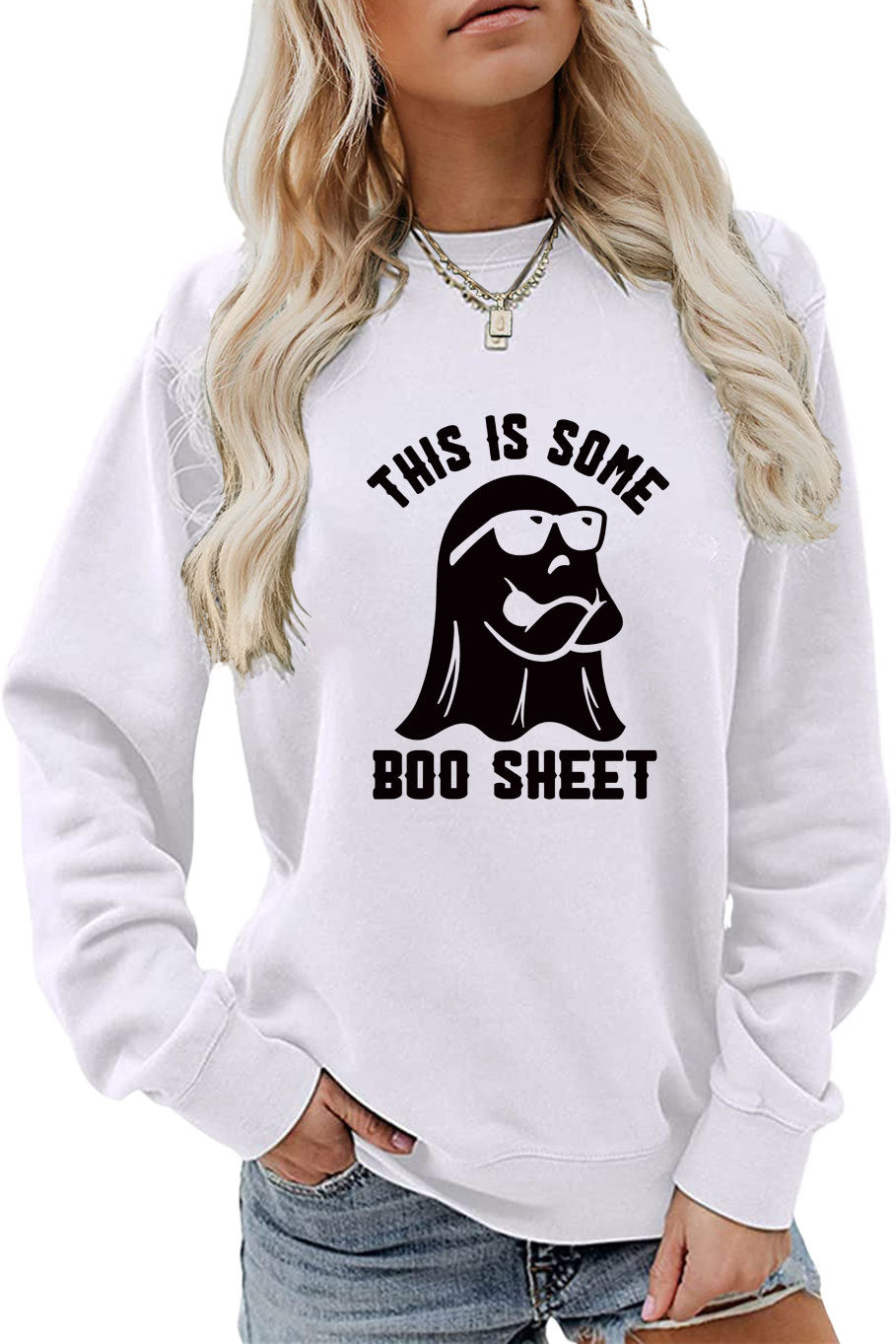 Women's Letter Printed Sweatshirt Cross-Border European and American Fashion Letter Women's Clothing 3D Printed Round Neck Sweatshirt