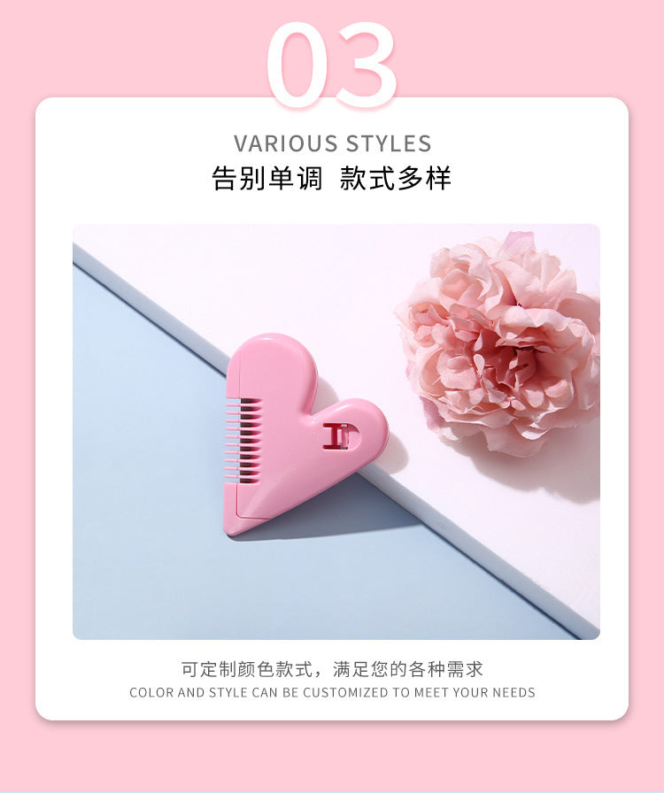 Heart Double-Sided Hair Comb Hair Trimming Knife Self-Service Trimming Bangs Scissors Thinning Hair Removal Tip Split Ends Beauty Tool