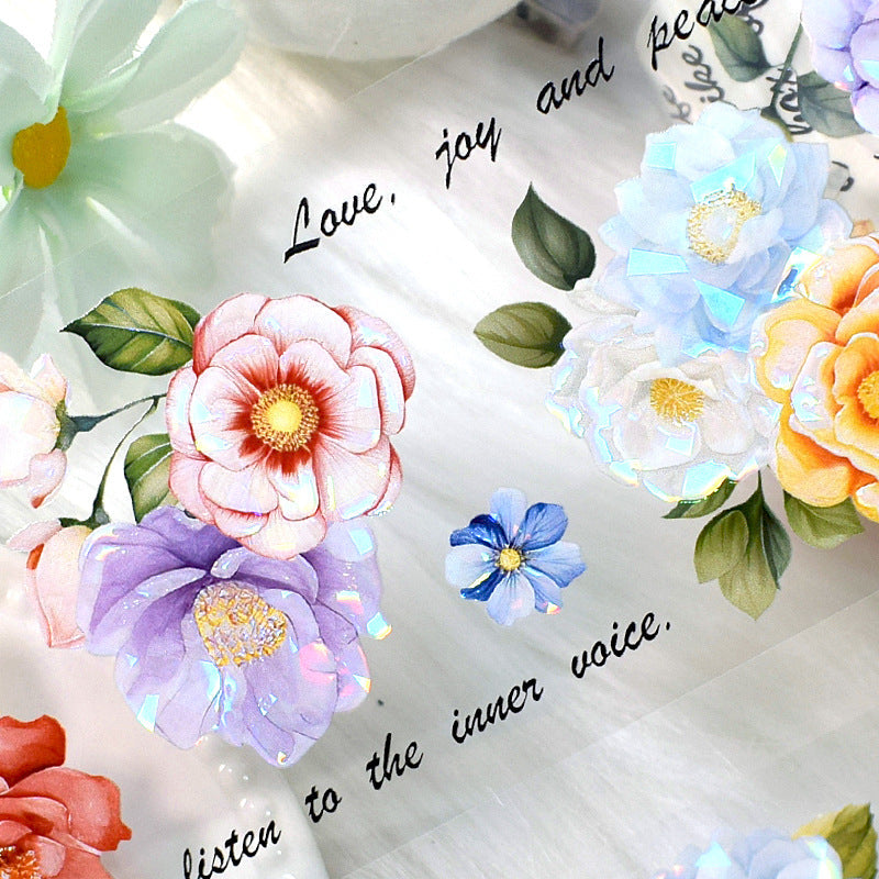 Original hand account tape shell light flower decoration handmade collage diy hand account material wholesale special material pet tape