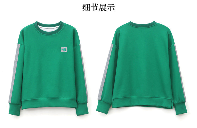 Round Neck Sweatshirt for Women 2024 Spring Small Hooded Sports Middle-Aged Mother Spring & Fall Tops Casual and Versatile