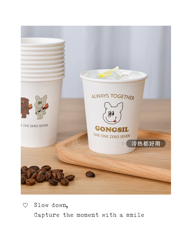 Disposable Thickened Household Food-Grade Paper Cups for Drinking Water, Making Tea, Entertaining Clients, Commercial Use, and Available for Wholesale
