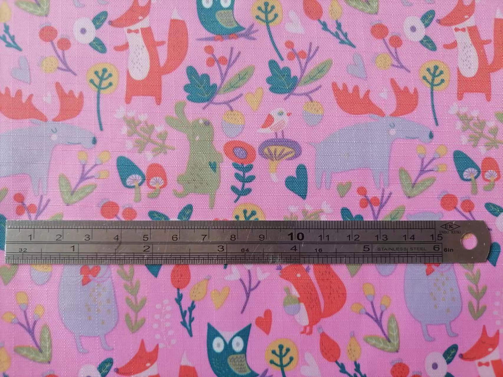 210 Five-Point Pvc Printed Oxford Cloth Christmas Fabric Christmas Tree Packaging Bag Polyester Fabric Christmas Decoration