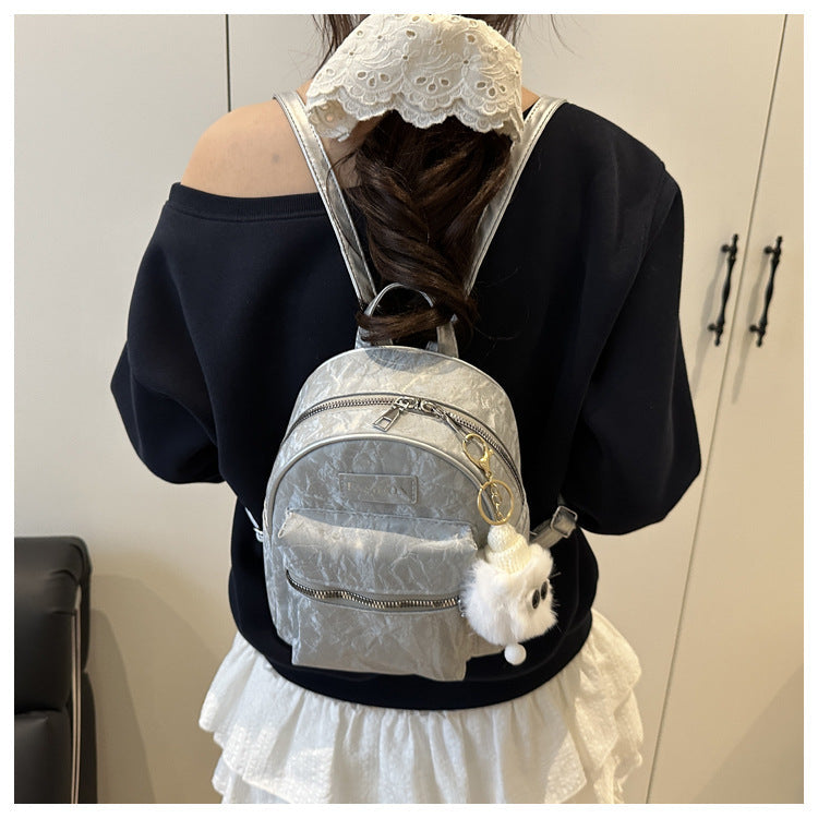 2025 High-Looking Fashionable Travel Small Bag Women's New Style Student Backpack for Work and Outing Backpack