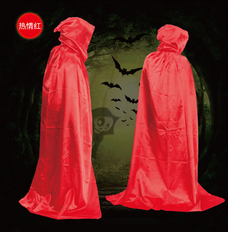 Halloween Costume Adult cosplay Death Cloak Performance Costume Black Wizard Robe Cloak Vampire