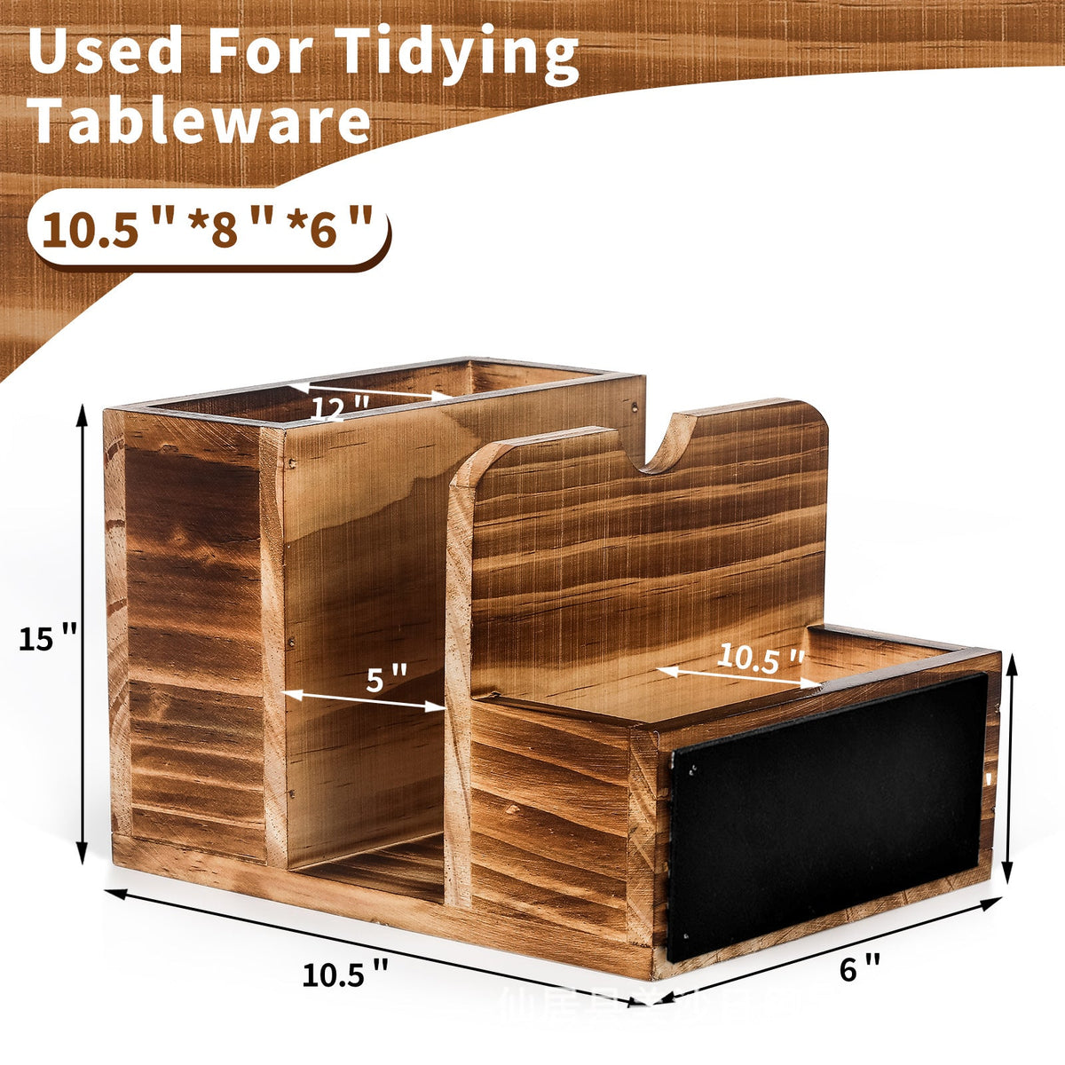 Solid Wood Desktop Tissue Box Living Room Table Tissue Holder Kitchen Countertop Seasoning Jar Placement Rack Retro Style Tissue Box