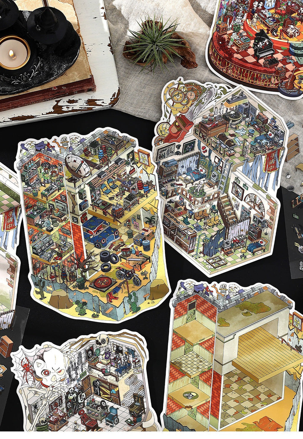 Infeel.Me Extra Large Scenery Stickers Today's Business Hours Open - Part Twelve DIY Journal Scene Stickers