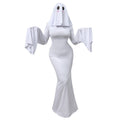 Halloween New Ghost Mother Cos Dress Lady Apricot Same Style Sexy Backless dress Stage Performance Dress for Women
