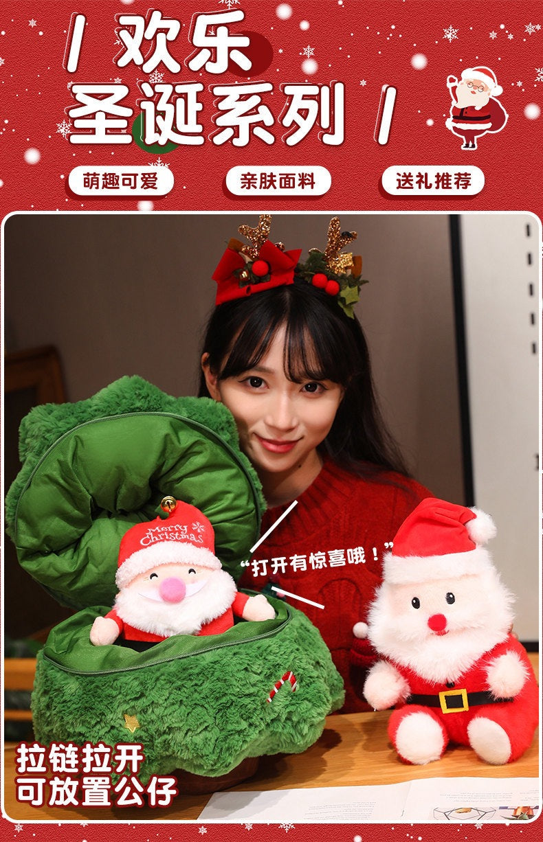 Cross-Border New Santa Claus Doll Simulation Christmas Tree Pillow Sofa Christmas Ornaments Happy Christmas Series