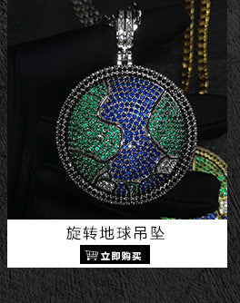 European and American New Products Copper Material Enamel Men's Avatar Personalized Hip-Hop Pendant Necklace Trendy Accessories Jewelry Wholesale