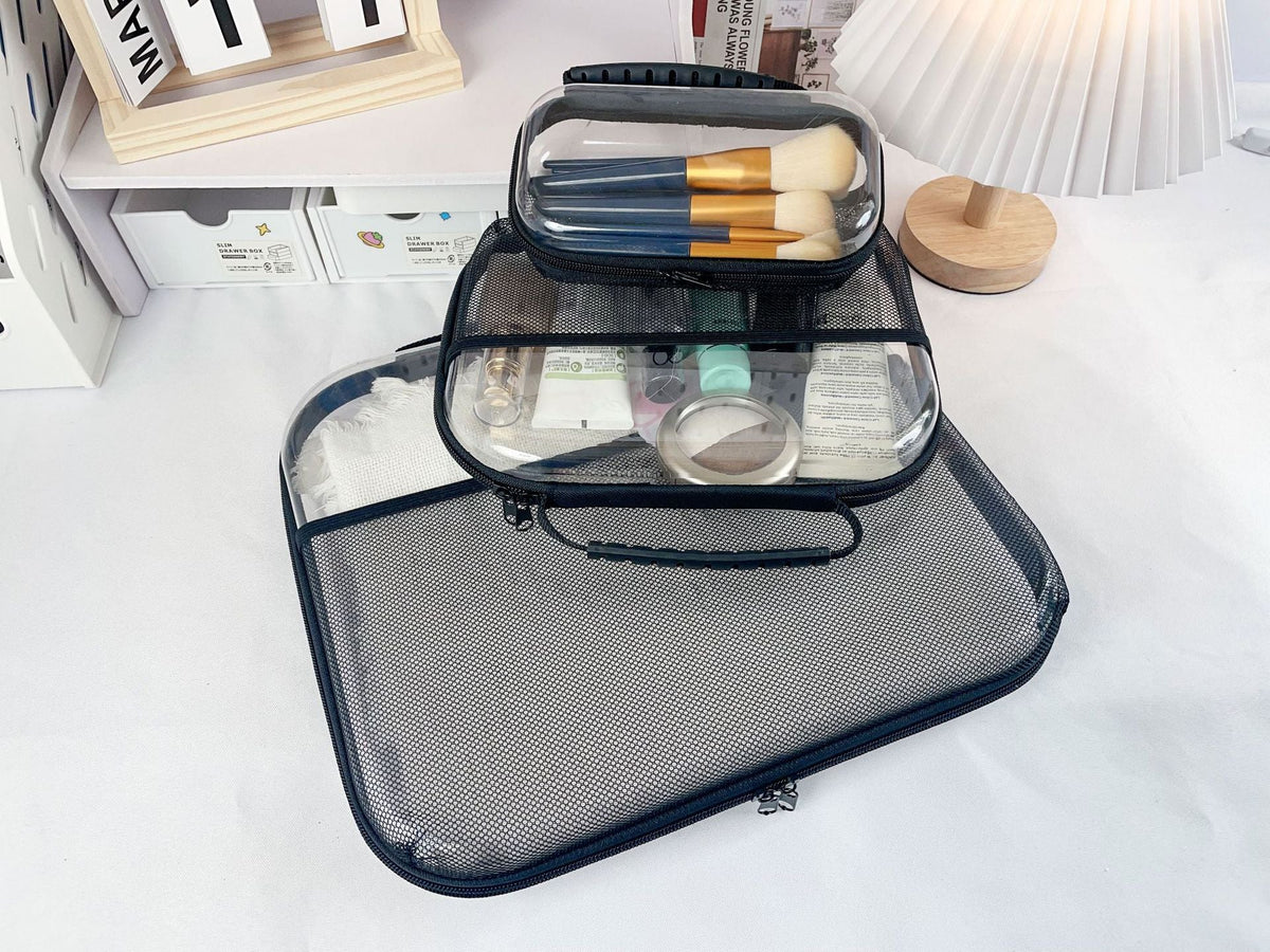 2025 Cross-Border Amazon Pet Mesh Tote Bag Zipper Mesh Storage and Sorting Bag Storage Bag Cross-Border Hot Seller