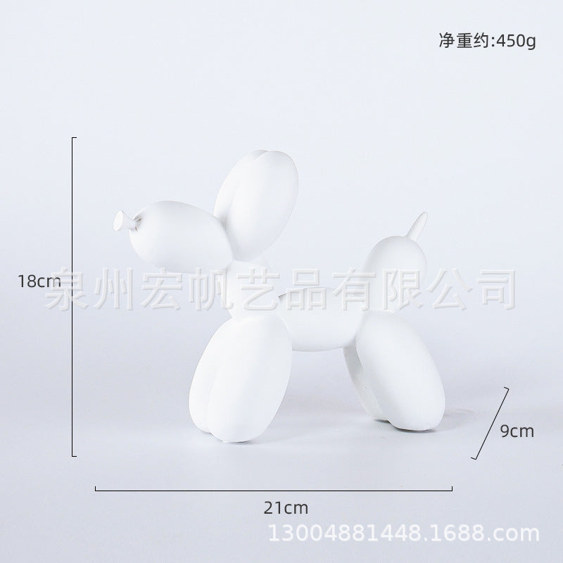 Nordic Light Luxury Blow Dog Ornaments Modern Creative Simple Living Room Desktop TV Cabinet Home Entrance Decorations