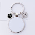 Amazon Cross-border Thermal Transfer Keychain Pet Keychain Metal Blank Thermal Transfer Keychain Pendant