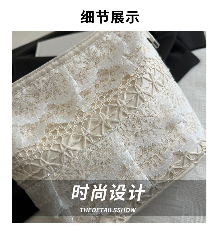High-Looking and Large-Capacity Women's Small Square Bag 2025 Summer New Fashion Cute Lace Armpit Bag Commuter Shoulder Bag